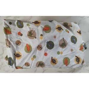 Lambs Ivy Baby Dino 100% Cotton Orange  Green Tan Dinosaur Fitted Crib Sheet